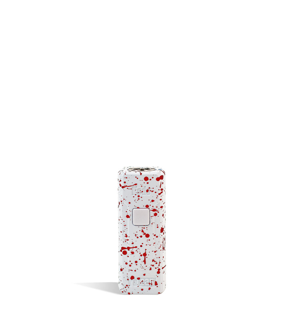 White Red Spatter Wulf Mods Kodo Cartridge Vaporizer 9pk on white background