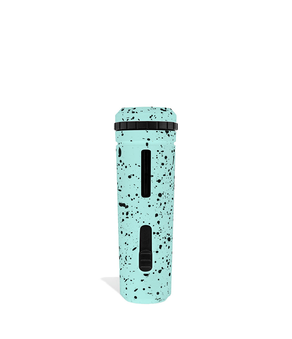 Teal Black Spatter back view Wulf Mods UNI Adjustable Cartridge Vaporizer on white studio background