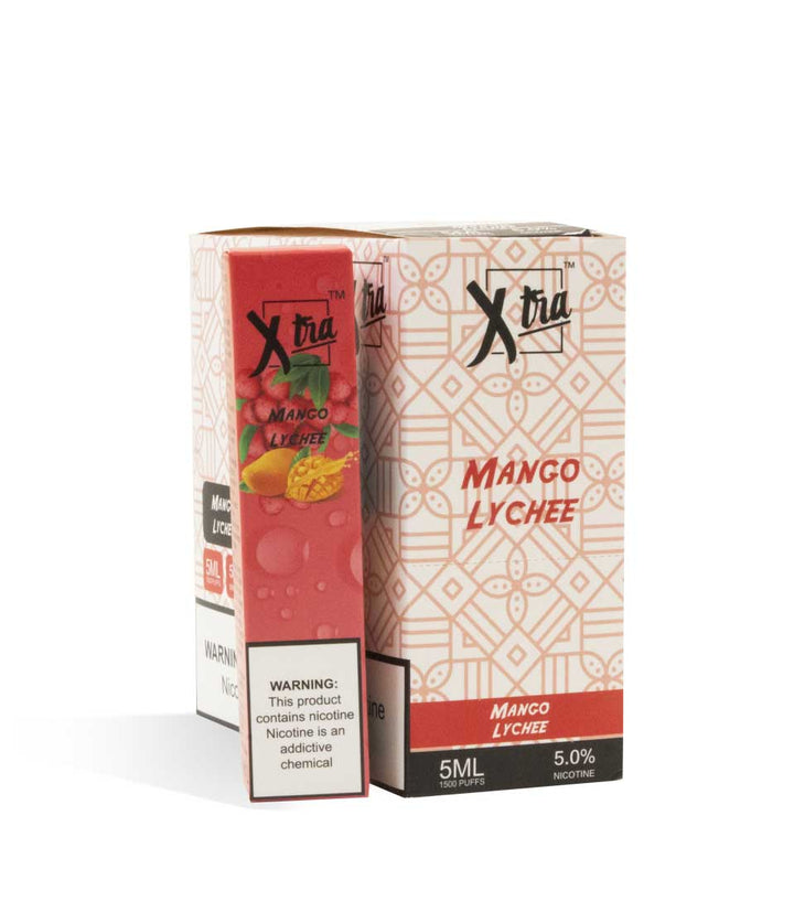 Mango Lychee XTRA Disposable Salt Device 10pk on white studio background