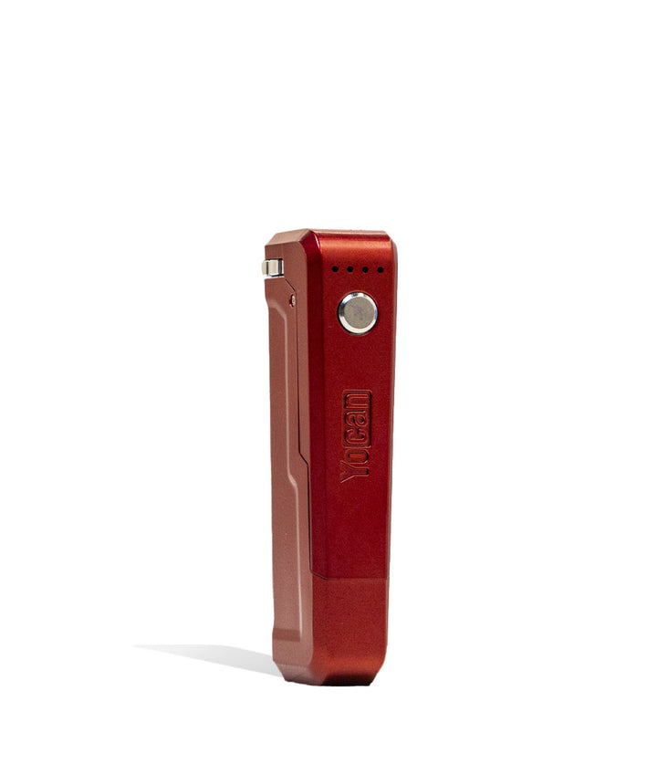 Burgundy Yocan Uni Plus Adjustable Cartridge Vaporizer Front View on White Background